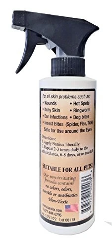 BANIXX Horse and Pet Care Spray for Horses, Dogs and Cats, Daily Skin and Coat Care Spray, Alcohol-Free, Non-Staining, No Odor, Made in USA, Grooming and Hoof Care Formula, 8 oz