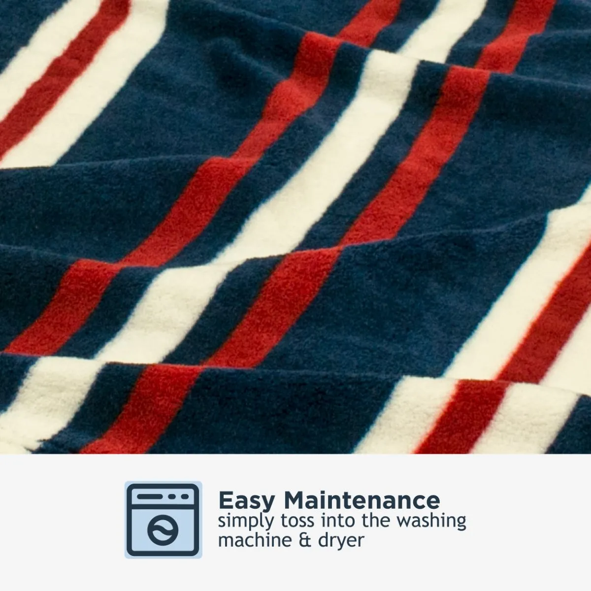 Tall Tails Nautical Stripe Baby-Soft Fleece Dog Blanket – Navy, 30 x 40 Inch