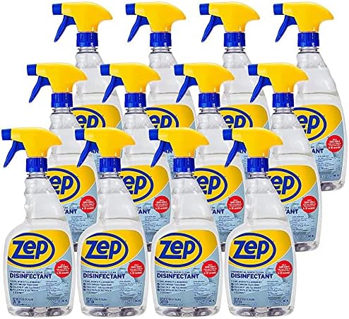 Zep Quick Clean Disinfectant Cleaner Spray – Kills 99.9% of Bacteria, Multi-Surface Cleaner & Deodorizer, 32 fl oz