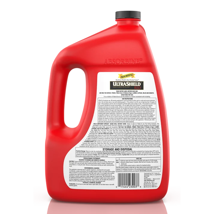 Absorbine UltraShield Red Insecticide & Repellent, 128 fl oz Gallon