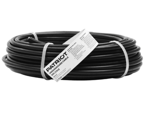 Patriot 12.5-Gauge Underground Electric Fence Cable – 50 ft Double-Insulated Galvanized Wire
