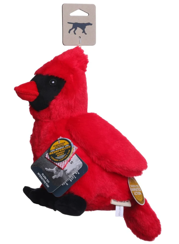 Tall Tails Plush Animated Cardinal Dog Toy – 11 Inch