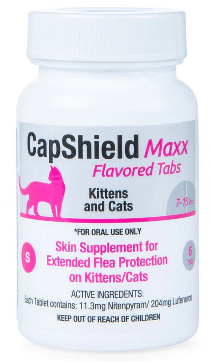 CapShield Maxx Feline Flea Tabs 7-15lb 6ct