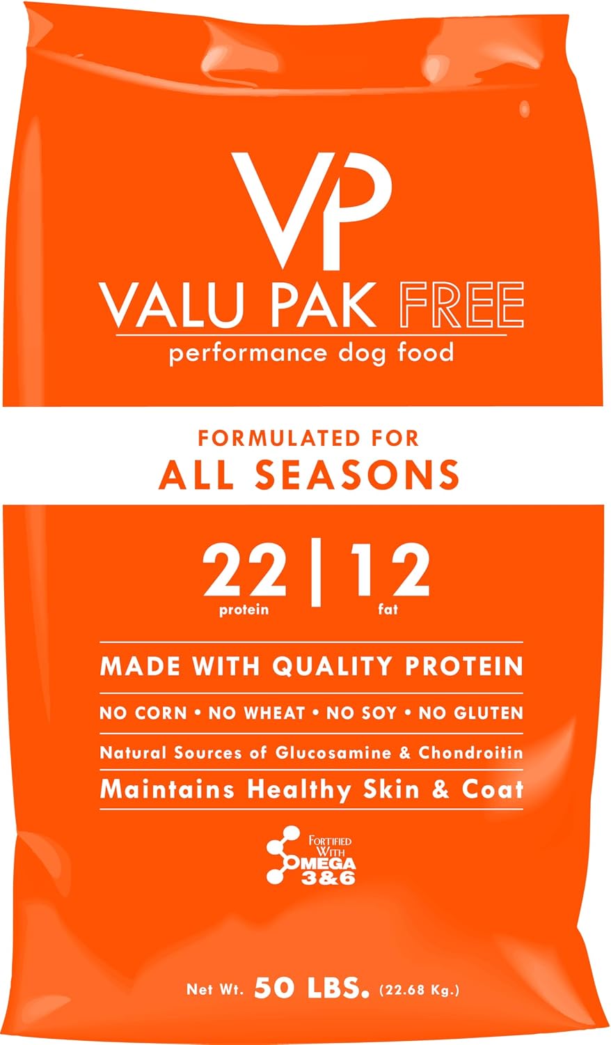 Valu-Pak Free 22-12 All Seasons Dry Dog Food – Corn, Wheat, Soy & Gluten Free, Skin & Coat Support, 