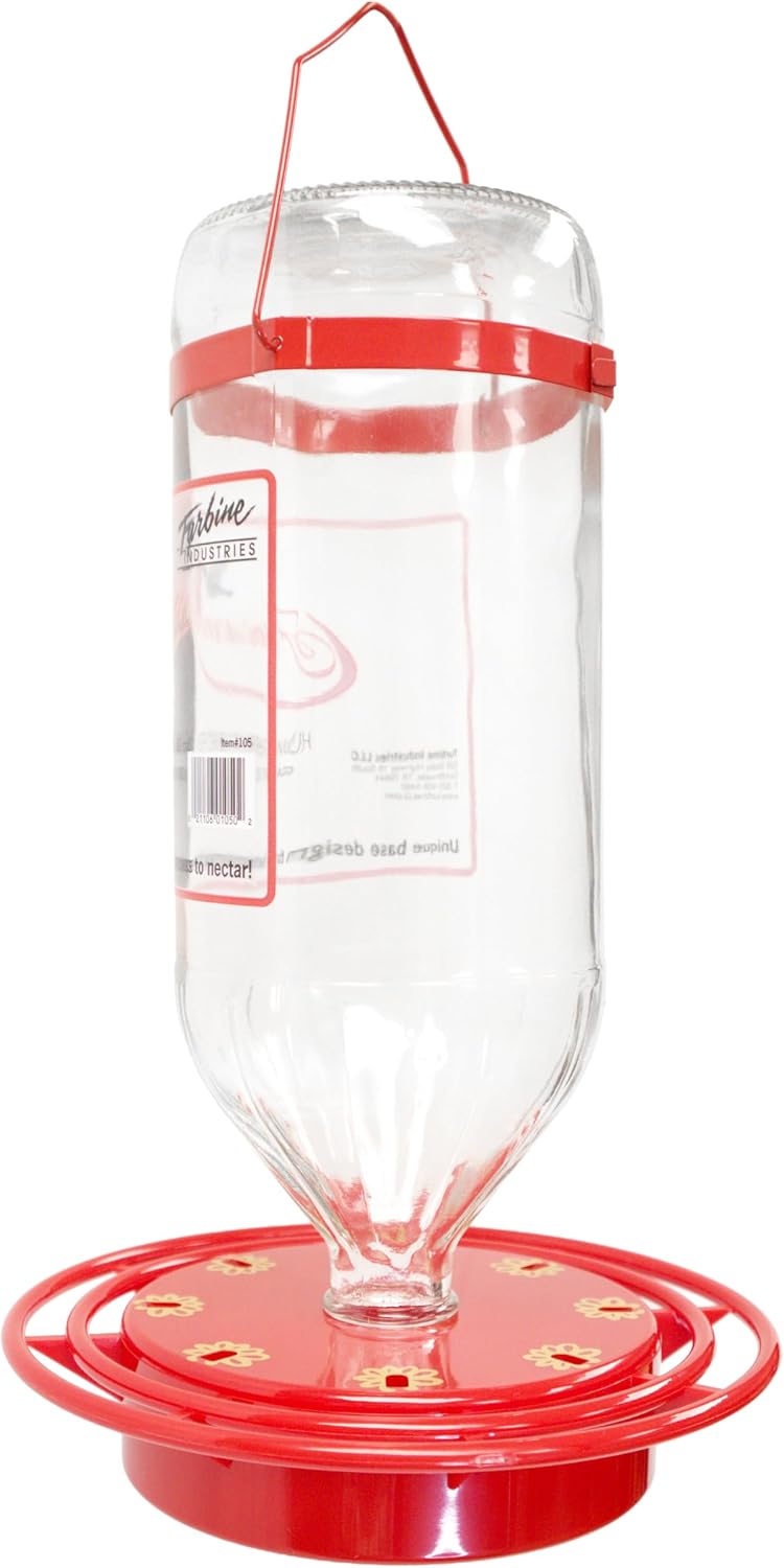Humdinger 32 oz Glass Hummingbird Feeder