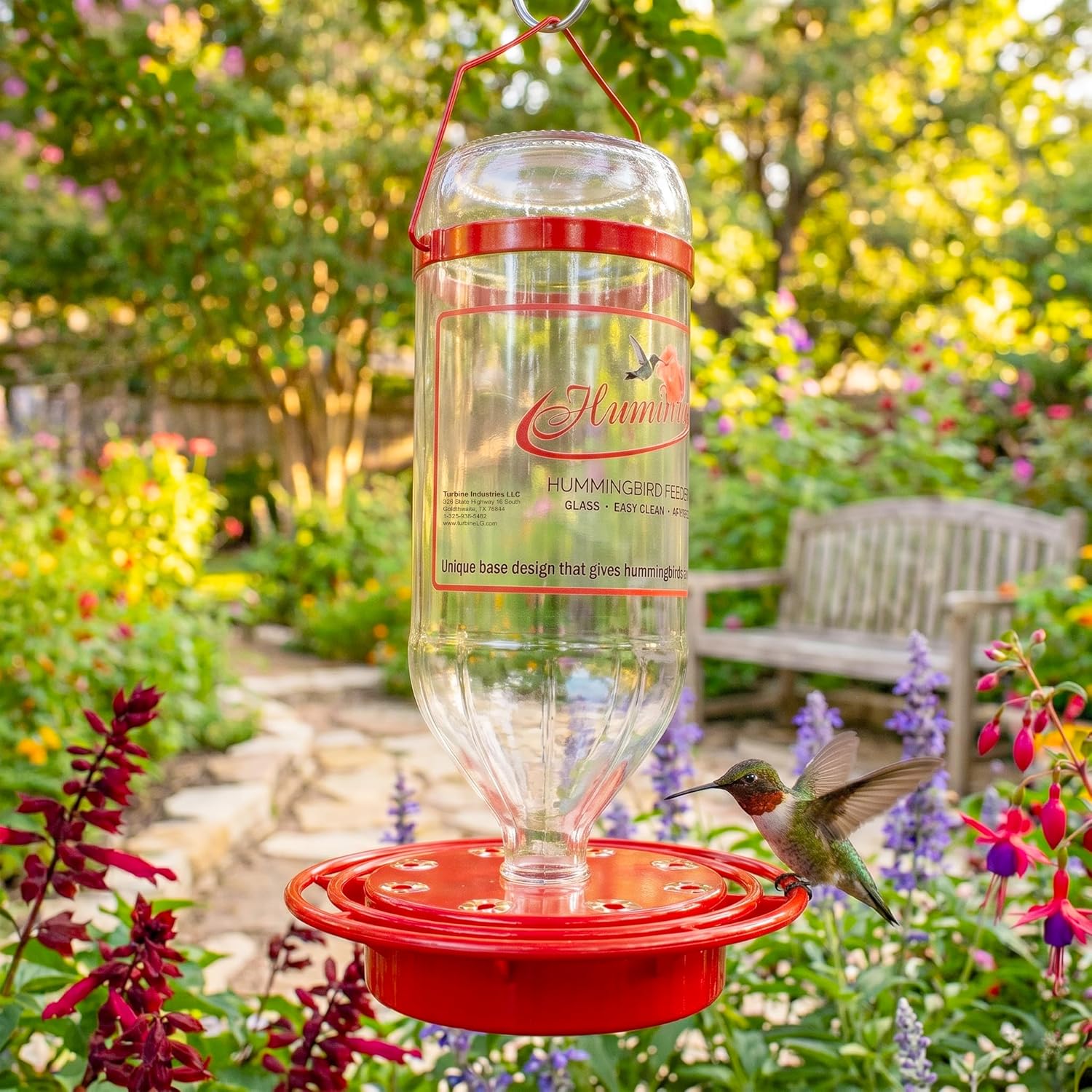 Humdinger 32 oz Glass Hummingbird Feeder