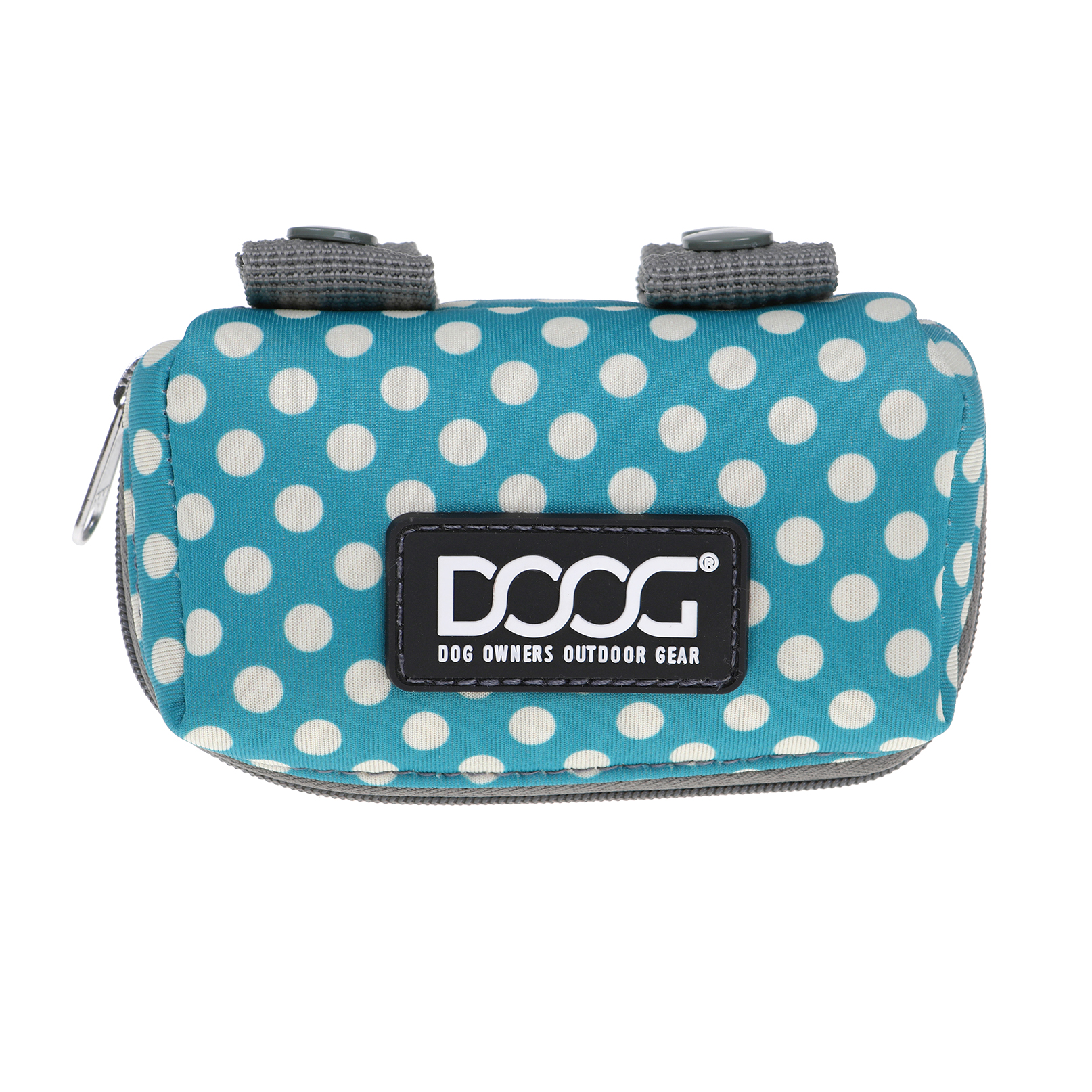 DOOG Walkie Pouch Snoopy, Neoprene Dog Waste Bag Dispenser, Blue & White, Leash-Mounted Poop Bag Holder