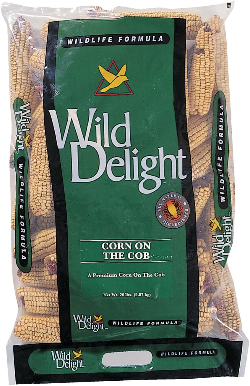Wild Delight Corn on the Cob Wildlife Food – Natural Whole Corn for Squirrels, Ducks & Geese, 20 lb
