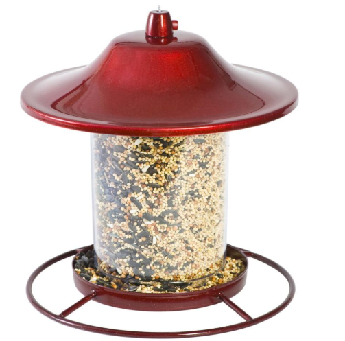 Perky-Pet® Red Sparkle Panorama Bird Feeder – 2 lb Seed Capacity