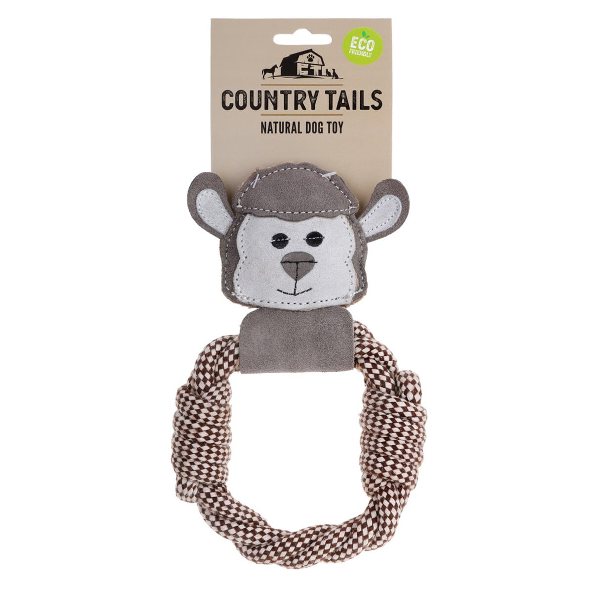 DOOG Baa Sheep Rope Ring Plush Dog Toy – Rope Tug & Chew Toy for Dogs