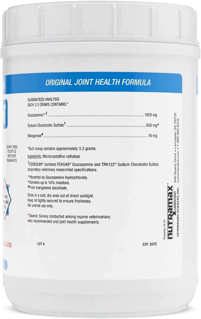 Nutramax Cosequin Original Joint Health Supplement for Horses - Powder with Glucosamine and Chondroitin, 