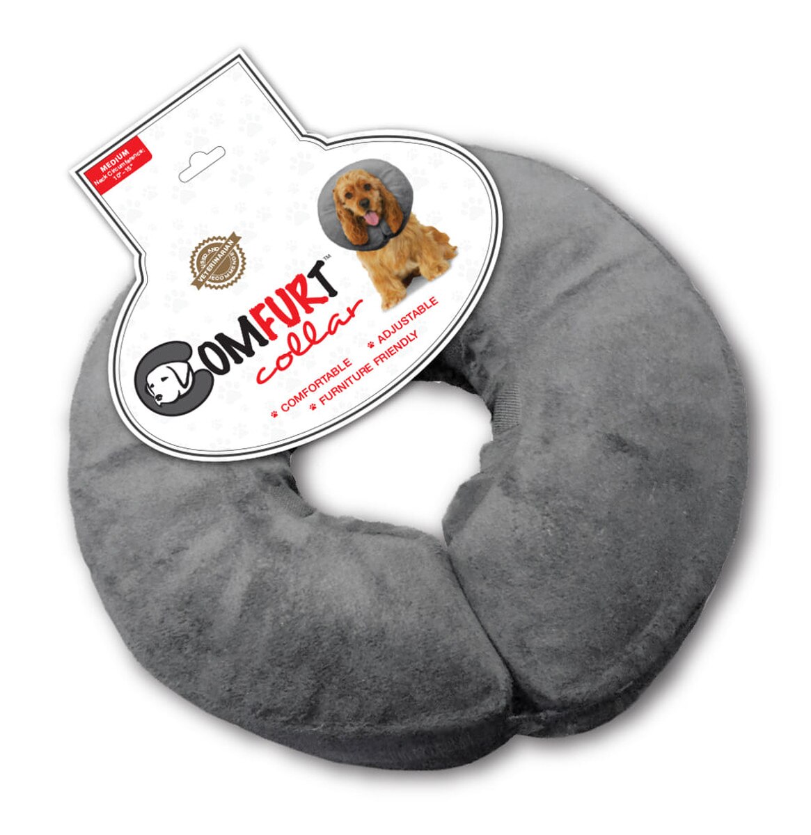 Arlee Pet Products Polyester Comfurt Collar - Grey/Black