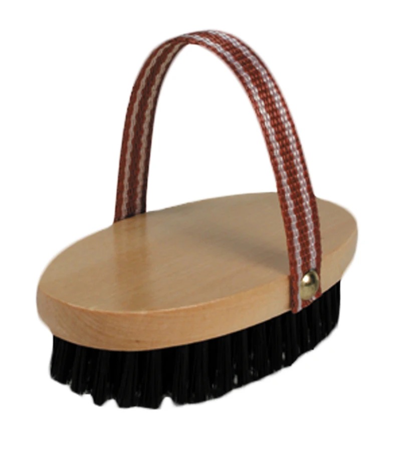 Decker PB85 Pocket Horse Grooming Brush – Stiff Synthetic Bristles with Hand Strap