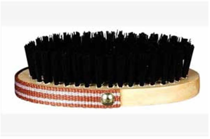 Decker PB85 Pocket Horse Grooming Brush – Stiff Synthetic Bristles with Hand Strap