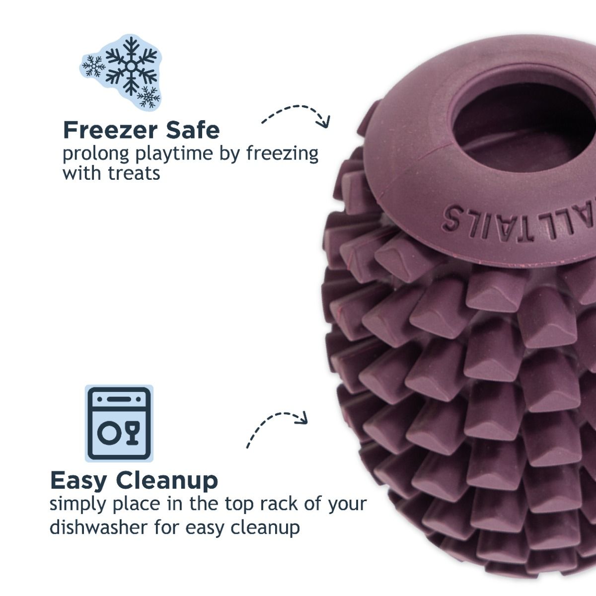 Tall Tails Natural Rubber Pinecone Reward Dog Toy – 4 Inch