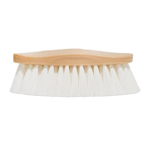 Decker #34 White Cloud Horse Grooming Brush – Extra Soft White Synthetic Bristles, Grip-Fit Handle