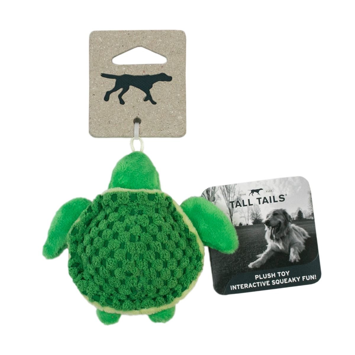 Tall Tails Baby Turtle with Squeaker Dog Toy – 4 Inch