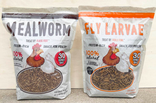 Mixed Mealworms, Fly Larvae & Beetles 10 oz – High-Protein Treat for Wild Birds, Chickens & Reptiles  Ad