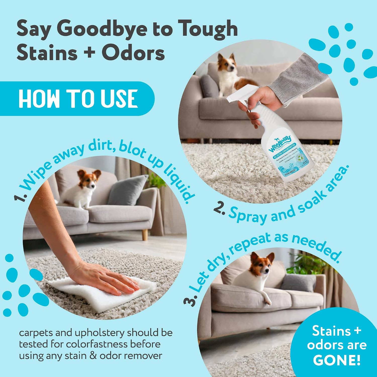 Wee Away X2 Dog Urine Stain & Odor Remover – 16 oz