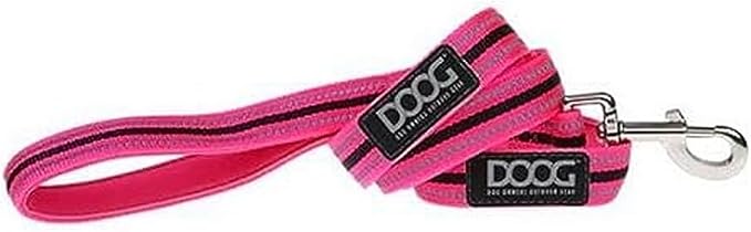 DOOG Neon Neoprene Dog Leash – Bright Reflective Lead for Everyday Walks & Outdoor Activities