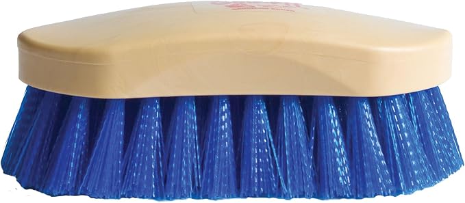 Decker #95 Blue Ribbon Horse Grooming Brush – Medium Soft Synthetic Bristles, Assorted Colors