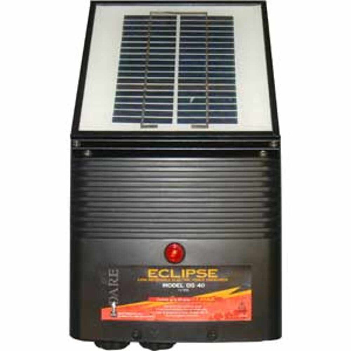 Dare Eclipse DS40 12V Solar Electric Fence Energizer – 40 Acre Low-Impedance Livestock Fence Charger