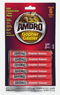 AMDRO Gopher Gasser 6 Pack – Outdoor Burrowing Pest Control for Gophers, Moles & Ground Squirrels