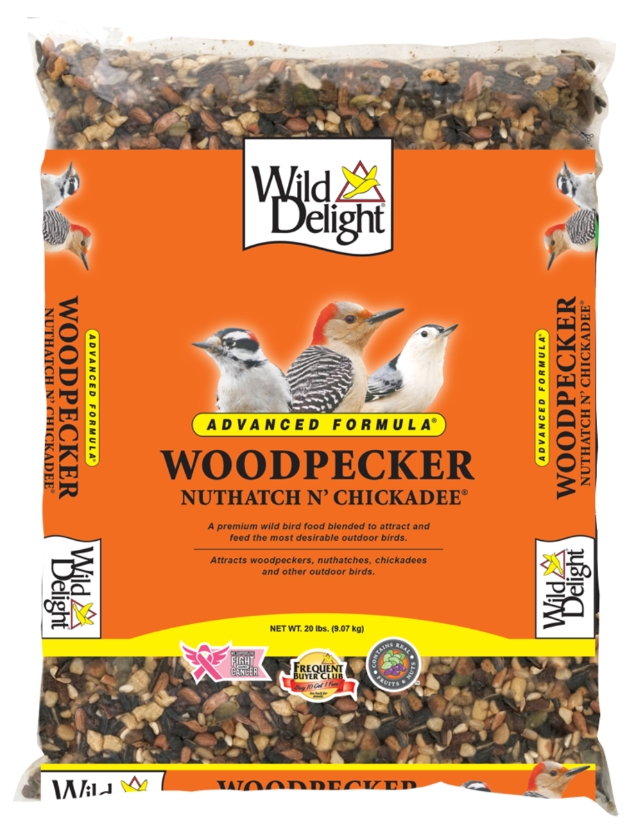 Wild Delight Woodpecker, Nuthatch N' Chickadee Wild Bird Food – 20 lb