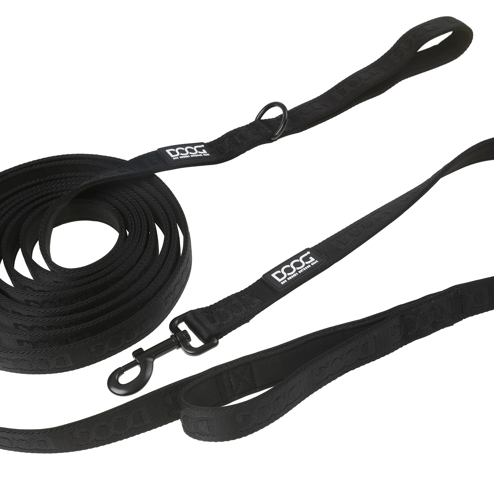 DOOG Neoprene Dog Training Leash – Extra Long 3m, Black | Recall & Puppy Training