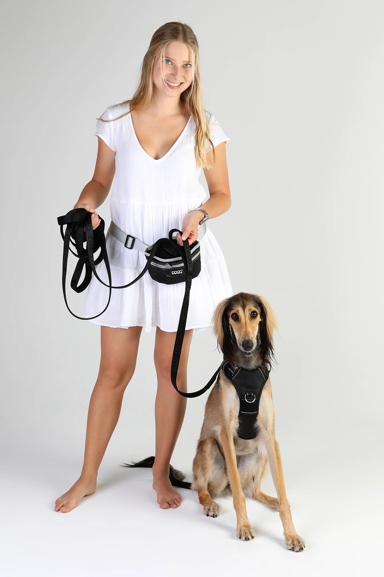 DOOG Neoprene Dog Training Leash – Extra Long 3m, Black | Recall & Puppy Training