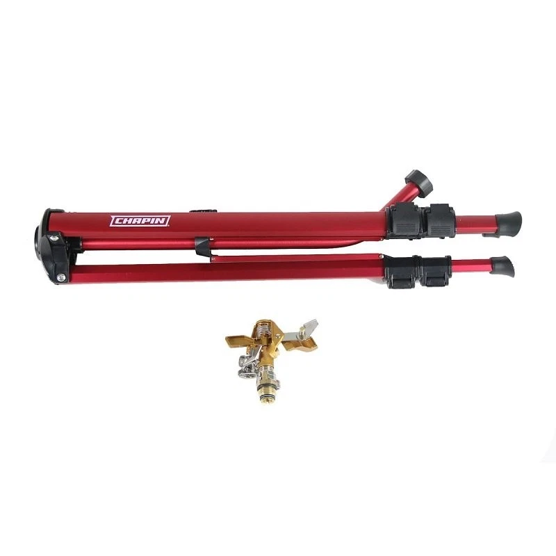 Tripod Impact Sprinkler with Adjustable Height – 360° Rotating Lawn & Garden Watering Sprinkler