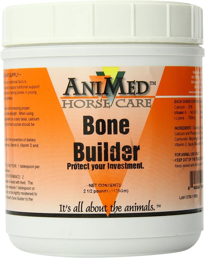 AniMed Bone Builder Supplement for Horses, 2.5-Pound