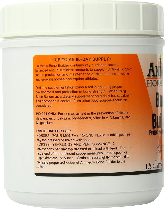 AniMed Bone Builder Supplement for Horses, 2.5-Pound