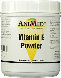AniMed Vitamin E Powder Horse Supplement 2.5 lb – Antioxidant Nutritional Support for Horses