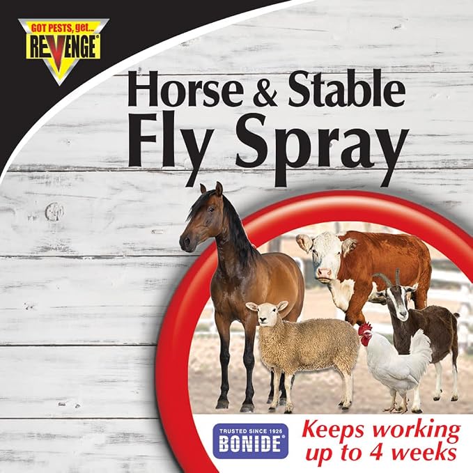 Bonide Revenge Horse & Stable Fly Spray RTU – 32 oz Ready-to-Use Insecticide Spray (Bonide)