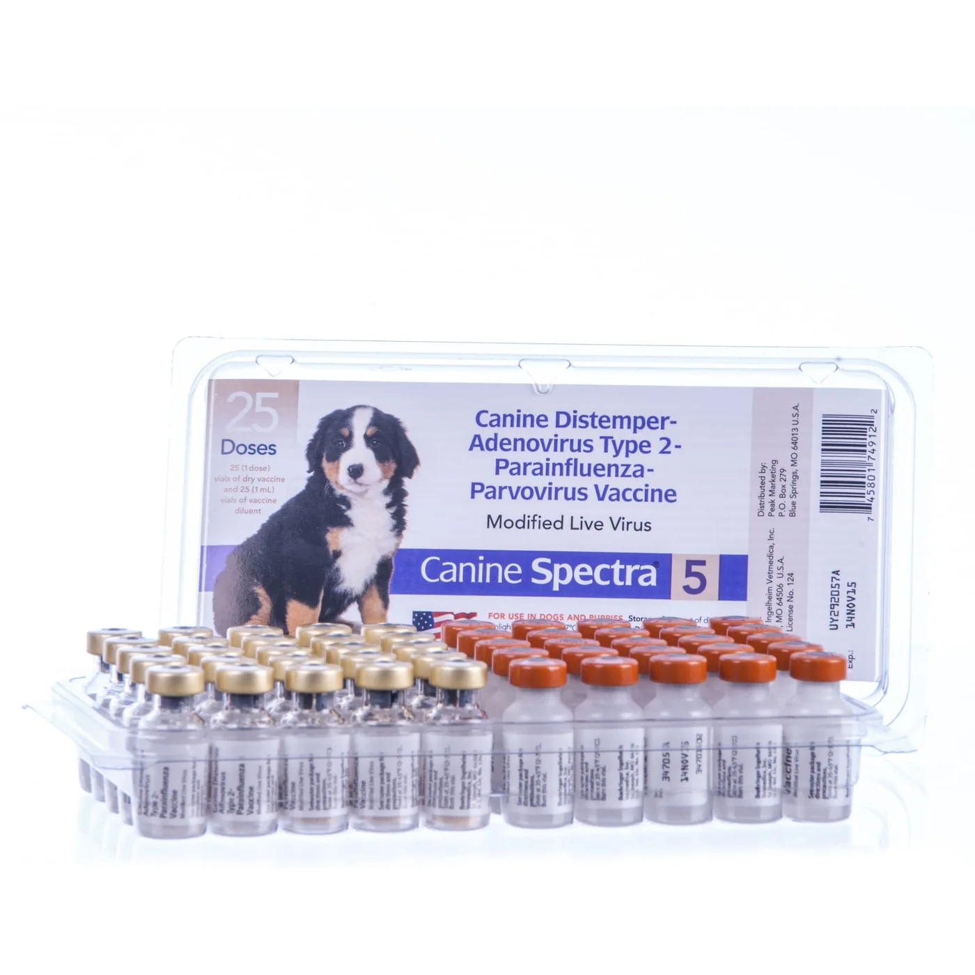 Durvet Canine Spectra 5 Dog & Puppy Vaccine – 5-Way Protection, 