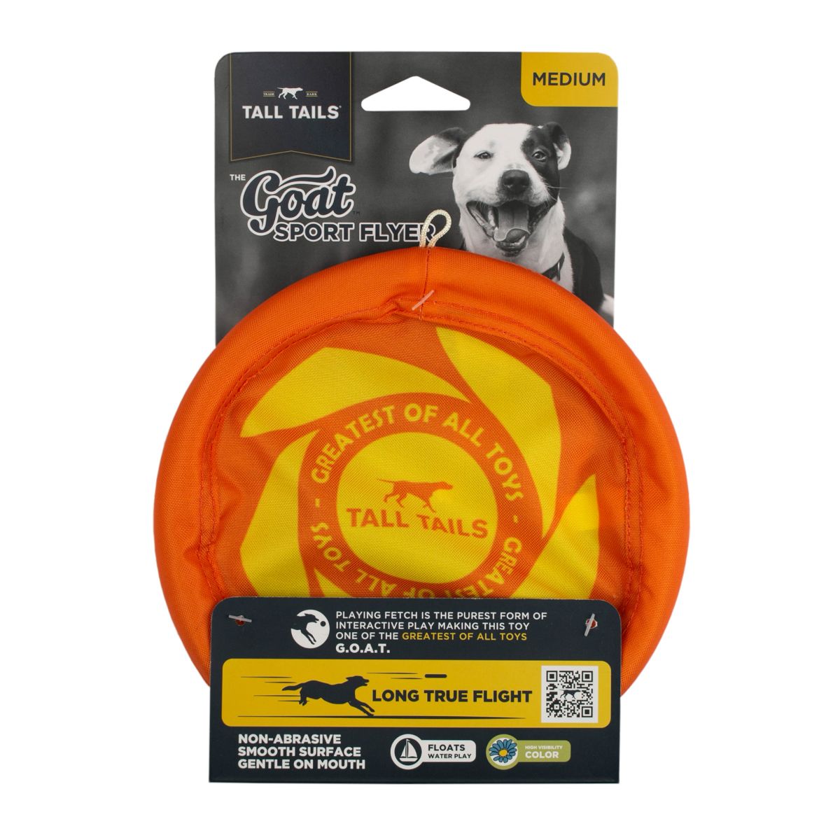 Tall Tails GOAT Sport Flyer Fetch Dog Toy - 7 inch