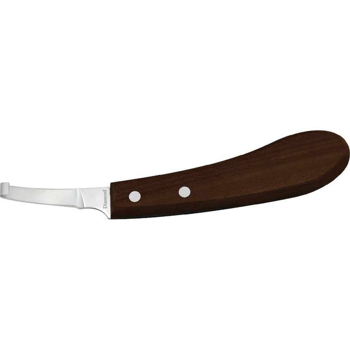 Diamond Farrier Hoof Knife – Stainless Steel Blade with Hardwood Handle for Horse Hoof Trimming
