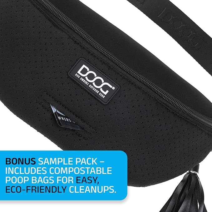 DOOG Neosport Hip Belt – Black, Adjustable Hands-Free Dog Walking Belt