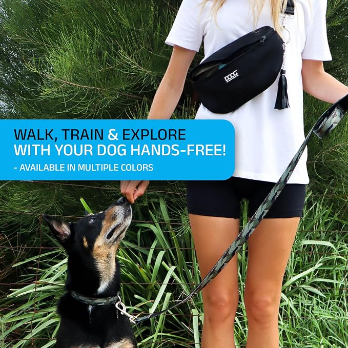 DOOG Neosport Hip Belt – Black, Adjustable Hands-Free Dog Walking Belt