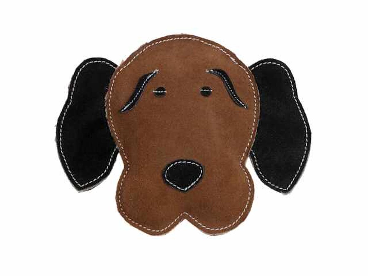 DOOG Country Tails Hound Dog Brown Natural Suede Dog Toy – 23" Jute-Stuffed Squeaky Chew Toy