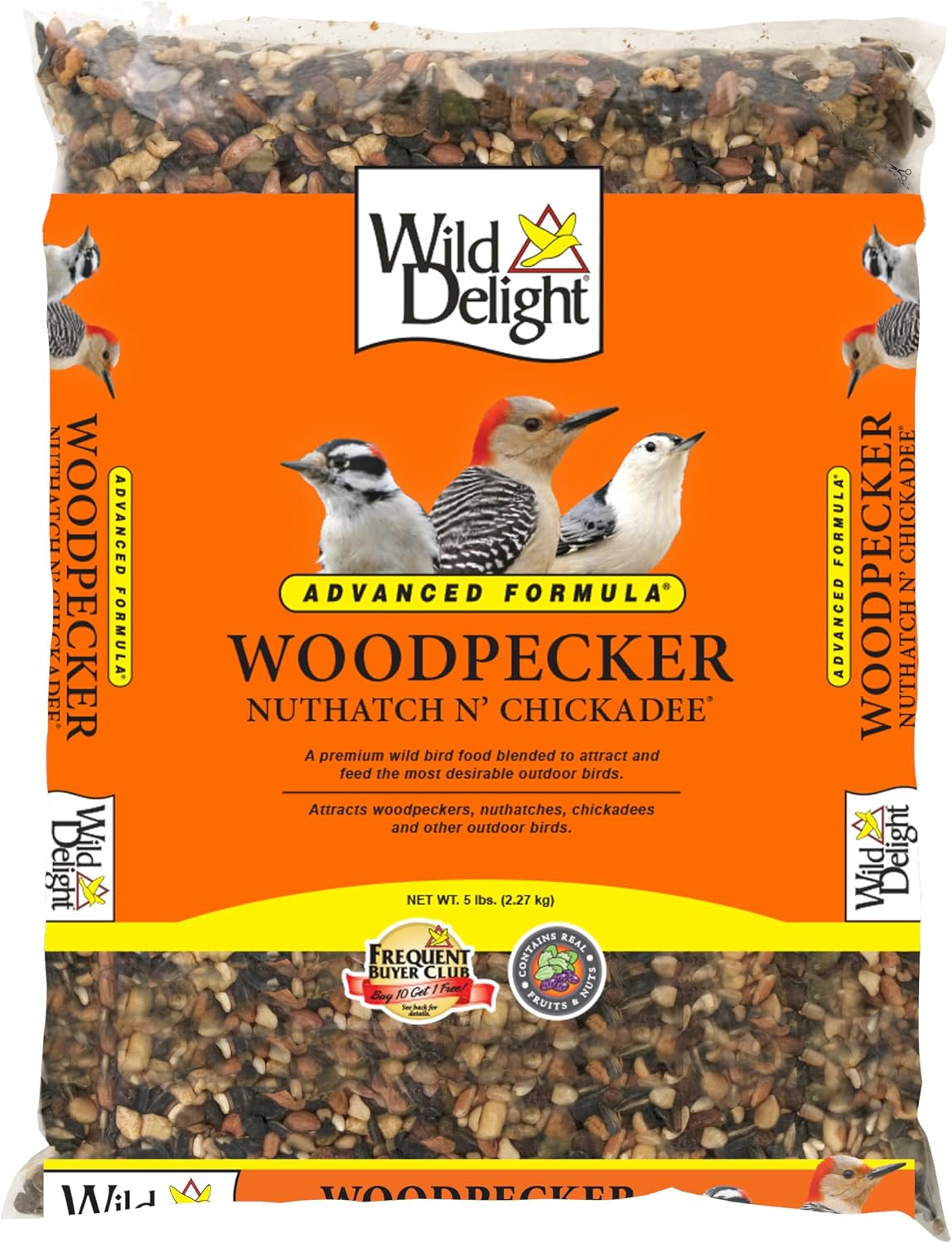Wild Delight Woodpecker, Nuthatch N' Chickadee Wild Bird Food – 5 lb