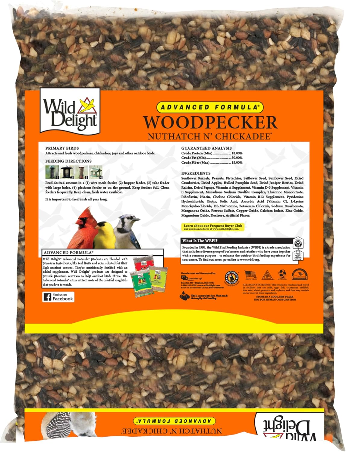Wild Delight Woodpecker, Nuthatch N' Chickadee Wild Bird Food – 5 lb