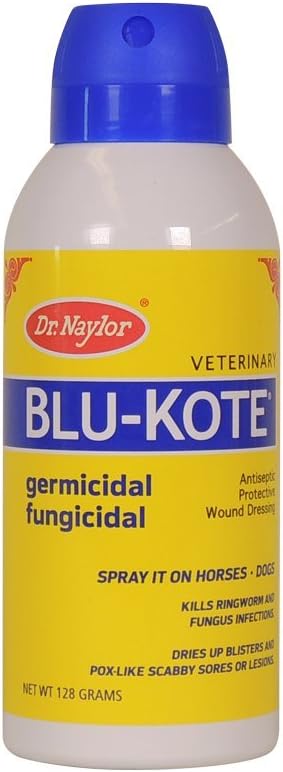 Dr. Naylor Blu-Kote Veterinary Antiseptic Wound Spray for Horses & Animals – 5 oz Aerosol