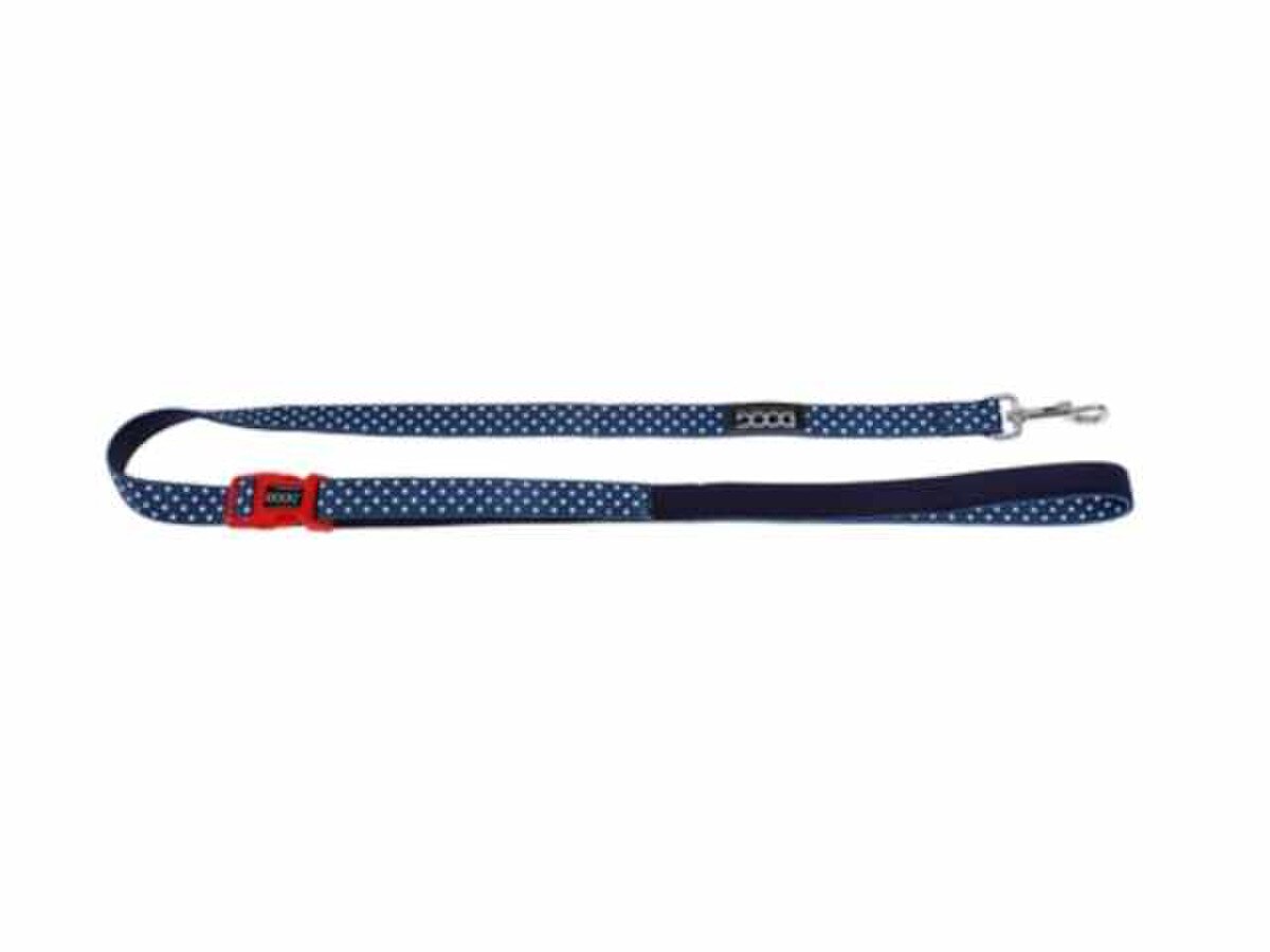 DOOG Stella Neoprene Dog Leash Large 51" – Navy Blue with White Spots Quick-Dry Lead