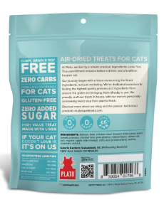 Plato Air-Dried Cat Treats Tuna & Salmon Recipe – 2.5 oz