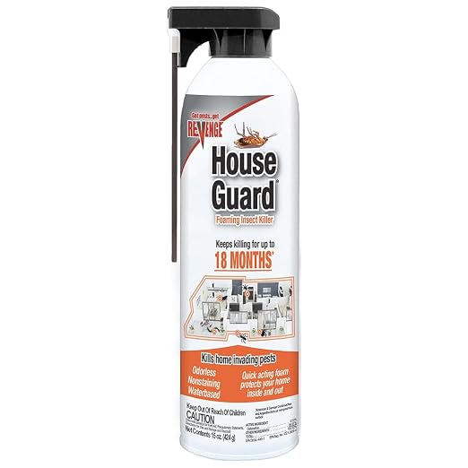 Bonide Revenge House Guard Foaming Insect Killer, 15 oz Ready-to-Use Aerosol Spray, Long Lasting Protection Indoors, Odorless and Nonstaining