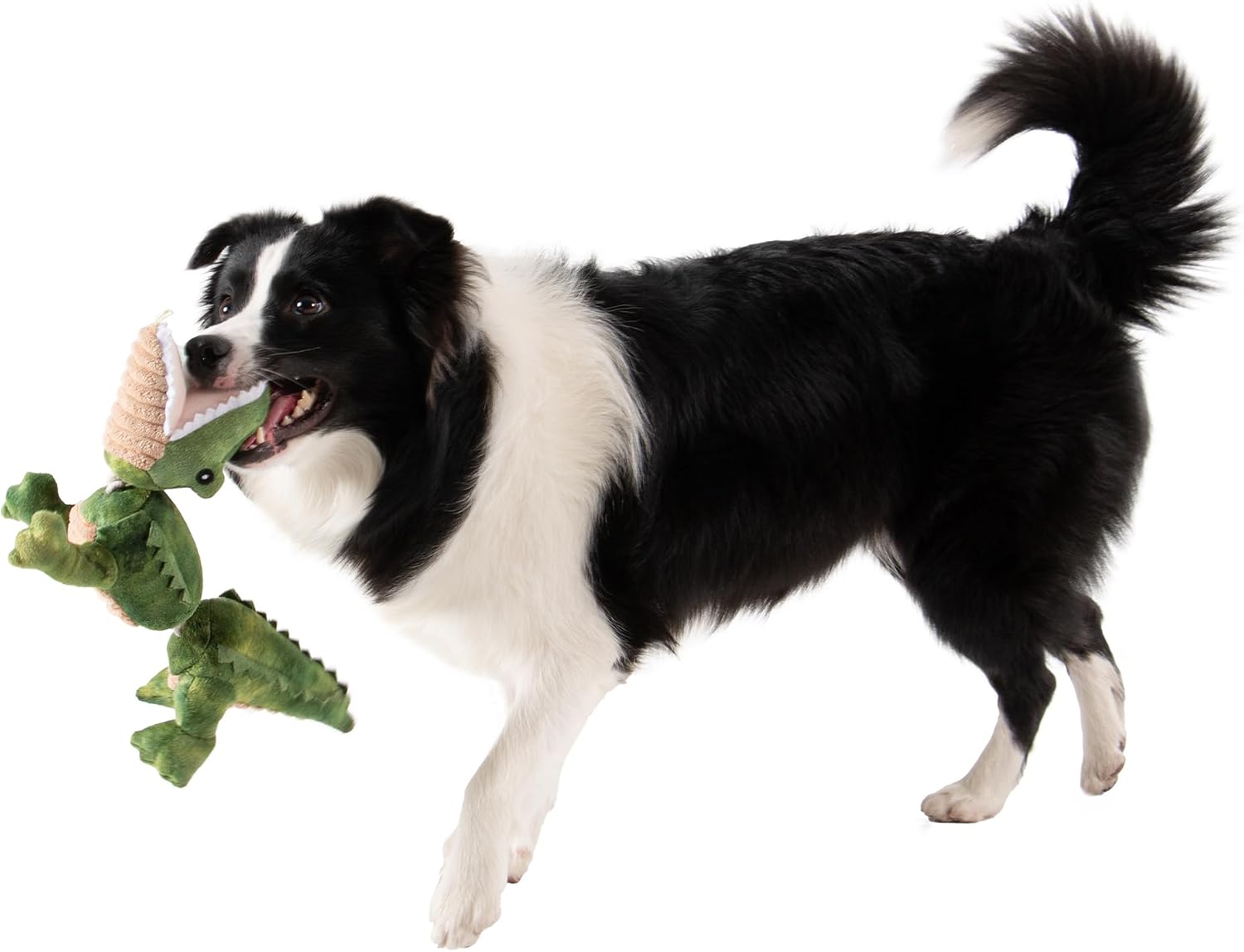 Tall Tails Gator Jointed Shake Play Plush Rope Toy for Dogs – 14 Inch
