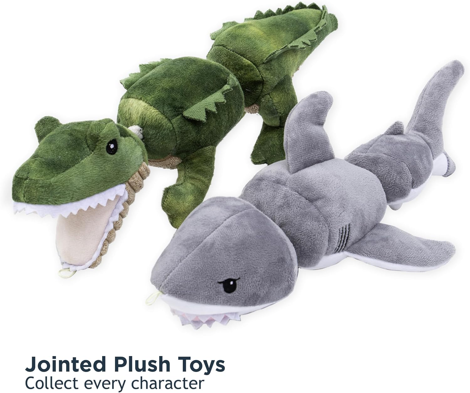 Tall Tails Gator Jointed Shake Play Plush Rope Toy for Dogs – 14 Inch