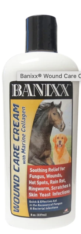 Banixx Wound Care Cream with Marine Collagen or Banixx 8 oz. Horse